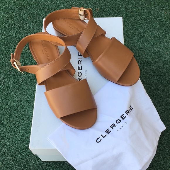 NWT Robert Clergerie Final Sandals Leather Brown 39